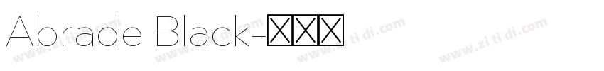 Abrade Black字体转换